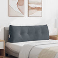 Cuscino per Schiena Grigio scuro 120 x 24 x 50 cm Velluto