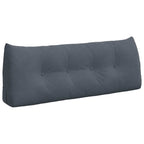 Cuscino per Schiena Grigio scuro 120 x 24 x 50 cm Velluto