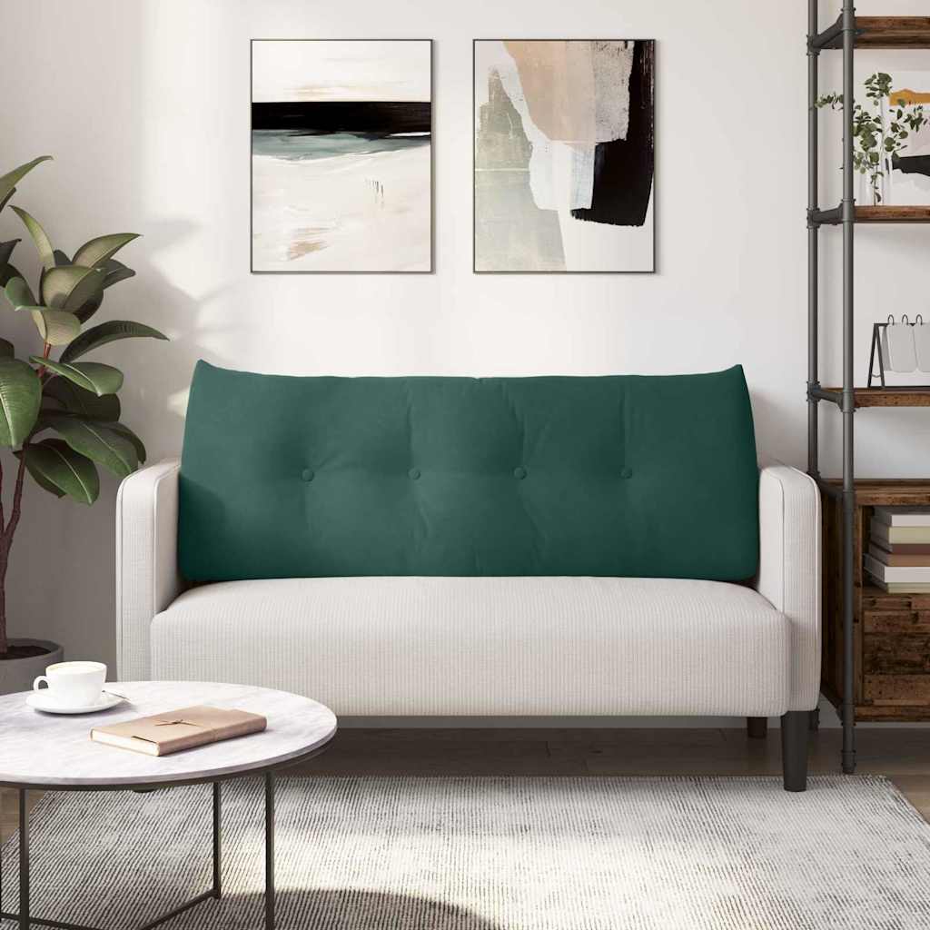 Cuscino per Schiena Verde Scuro 120 x 24 x 50 cm Velluto