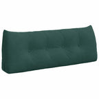 Cuscino per Schiena Verde Scuro 120 x 24 x 50 cm Velluto