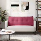 Cuscino per Schiena Rosso Vino 120 x 24 x 50 cm Velluto