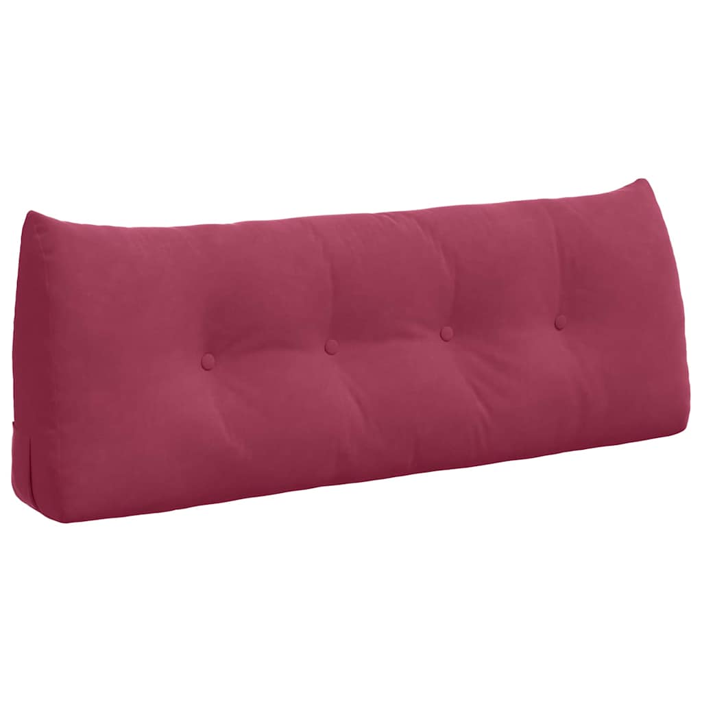 Cuscino per Schiena Rosso Vino 120 x 24 x 50 cm Velluto