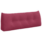 Cuscino per Schiena Rosso Vino 120 x 24 x 50 cm Velluto