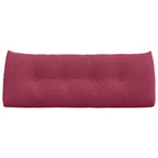 Cuscino per Schiena Rosso Vino 120 x 24 x 50 cm Velluto