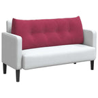 Cuscino per Schiena Rosso Vino 120 x 24 x 50 cm Velluto