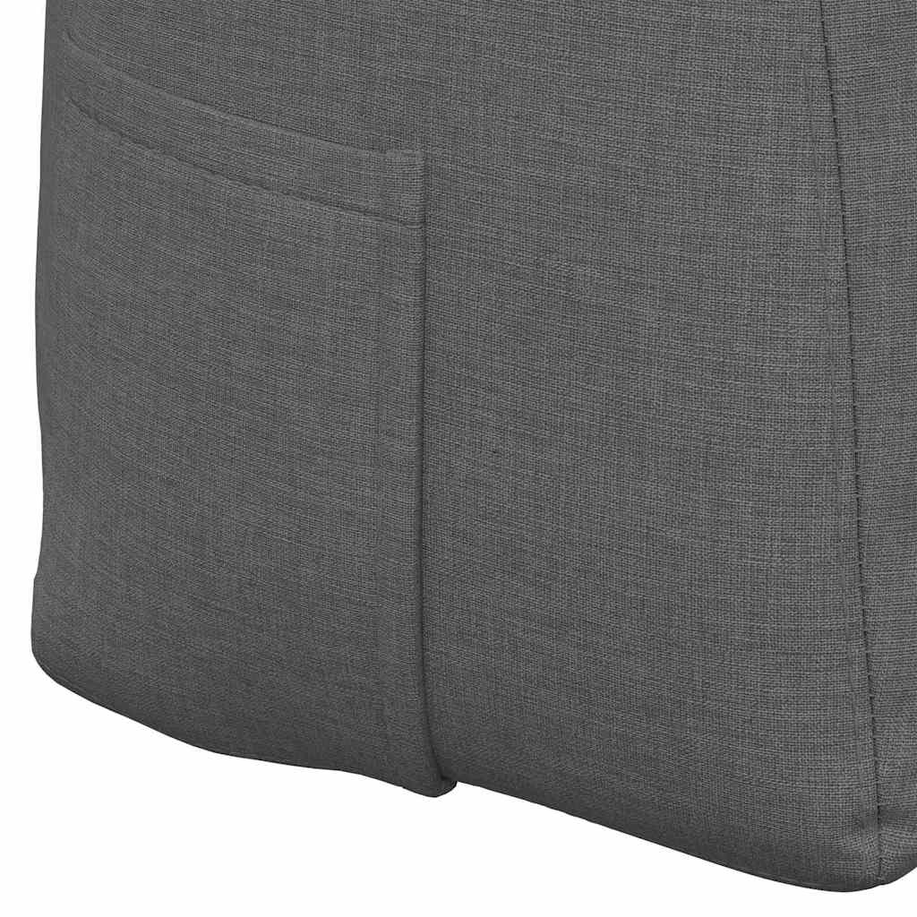 Cuscino per Schiena Grigio scuro 140 x 24 x 50 cm Tessuto