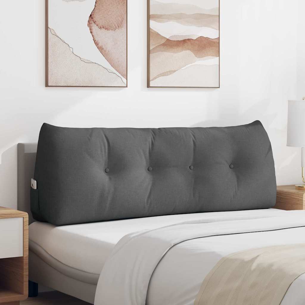 Cuscino per Schiena Grigio scuro 140 x 24 x 50 cm Tessuto