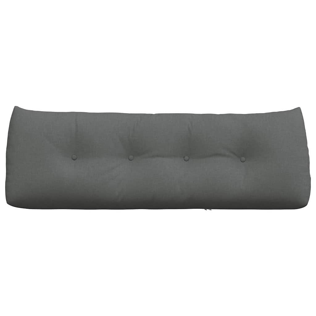 Cuscino per Schiena Grigio scuro 140 x 24 x 50 cm Tessuto
