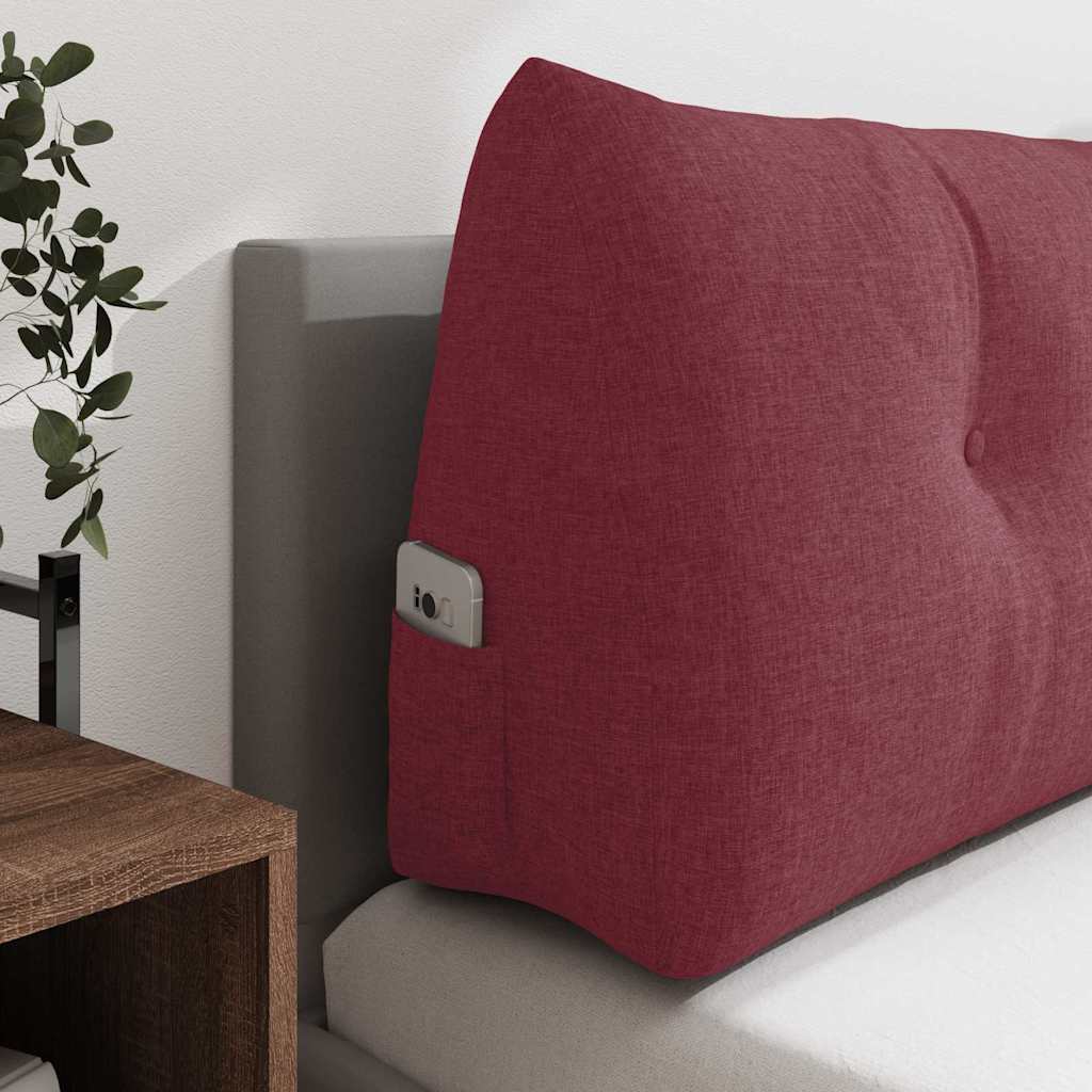 Cuscino per Schiena Rosso Vino 140 x 24 x 50 cm Tessuto