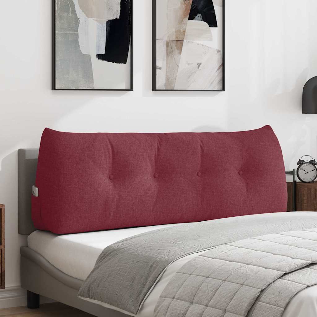 Cuscino per Schiena Rosso Vino 140 x 24 x 50 cm Tessuto