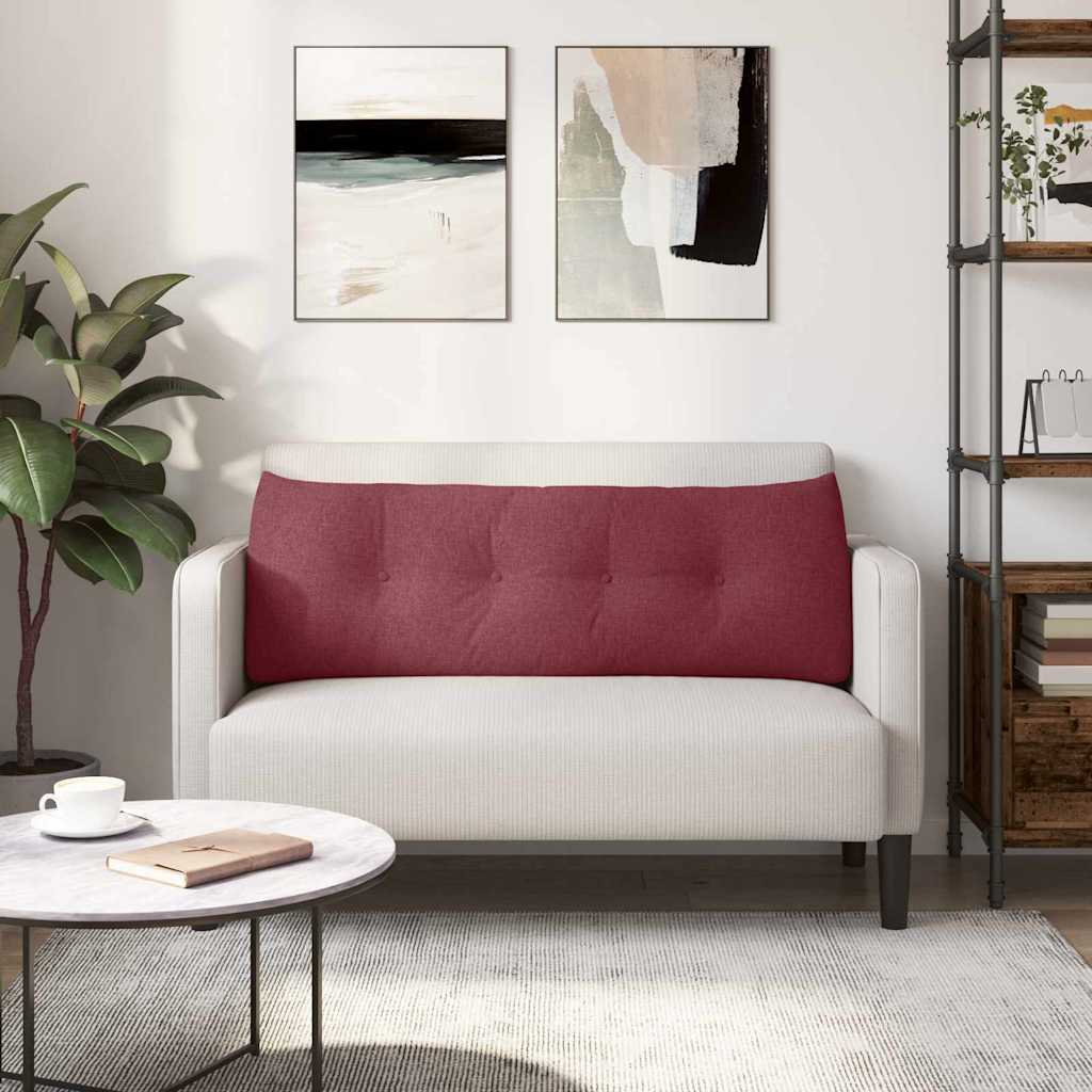 Cuscino per Schiena Rosso Vino 140 x 24 x 50 cm Tessuto