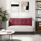 Cuscino per Schiena Rosso Vino 140 x 24 x 50 cm Tessuto