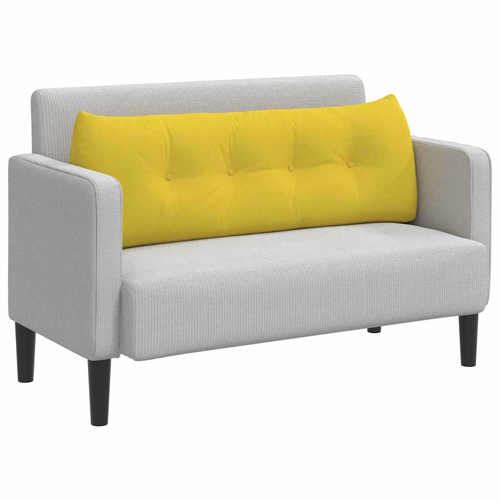 Cuscino per Schiena Giallo Chiaro 140 x 24 x 50 cm Tessuto