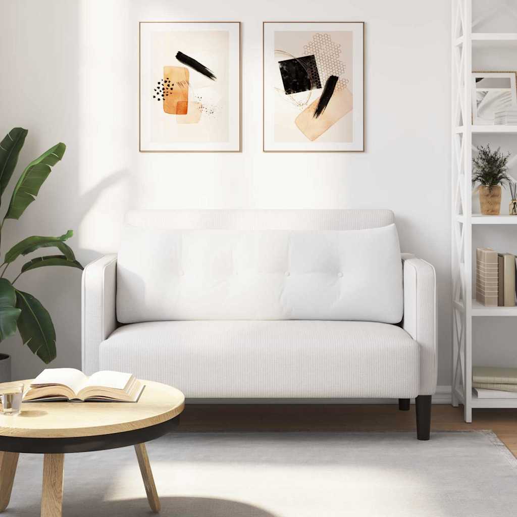 Cuscino per Schiena Bianco 140 x 24 x 50 cm Tessuto