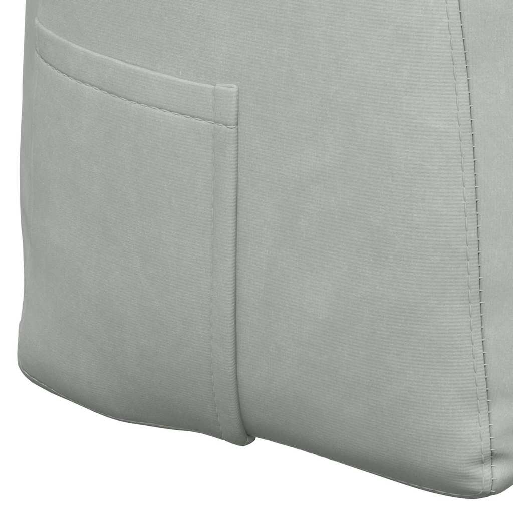 Cuscino per Schiena Grigio chiaro 140 x 24 x 50 cm Velluto