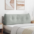 Cuscino per Schiena Grigio chiaro 140 x 24 x 50 cm Velluto