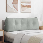 Cuscino per Schiena Grigio chiaro 140 x 24 x 50 cm Velluto