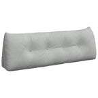 Cuscino per Schiena Grigio chiaro 140 x 24 x 50 cm Velluto