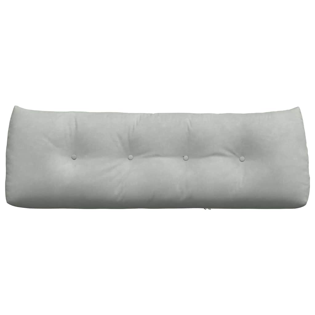 Cuscino per Schiena Grigio chiaro 140 x 24 x 50 cm Velluto