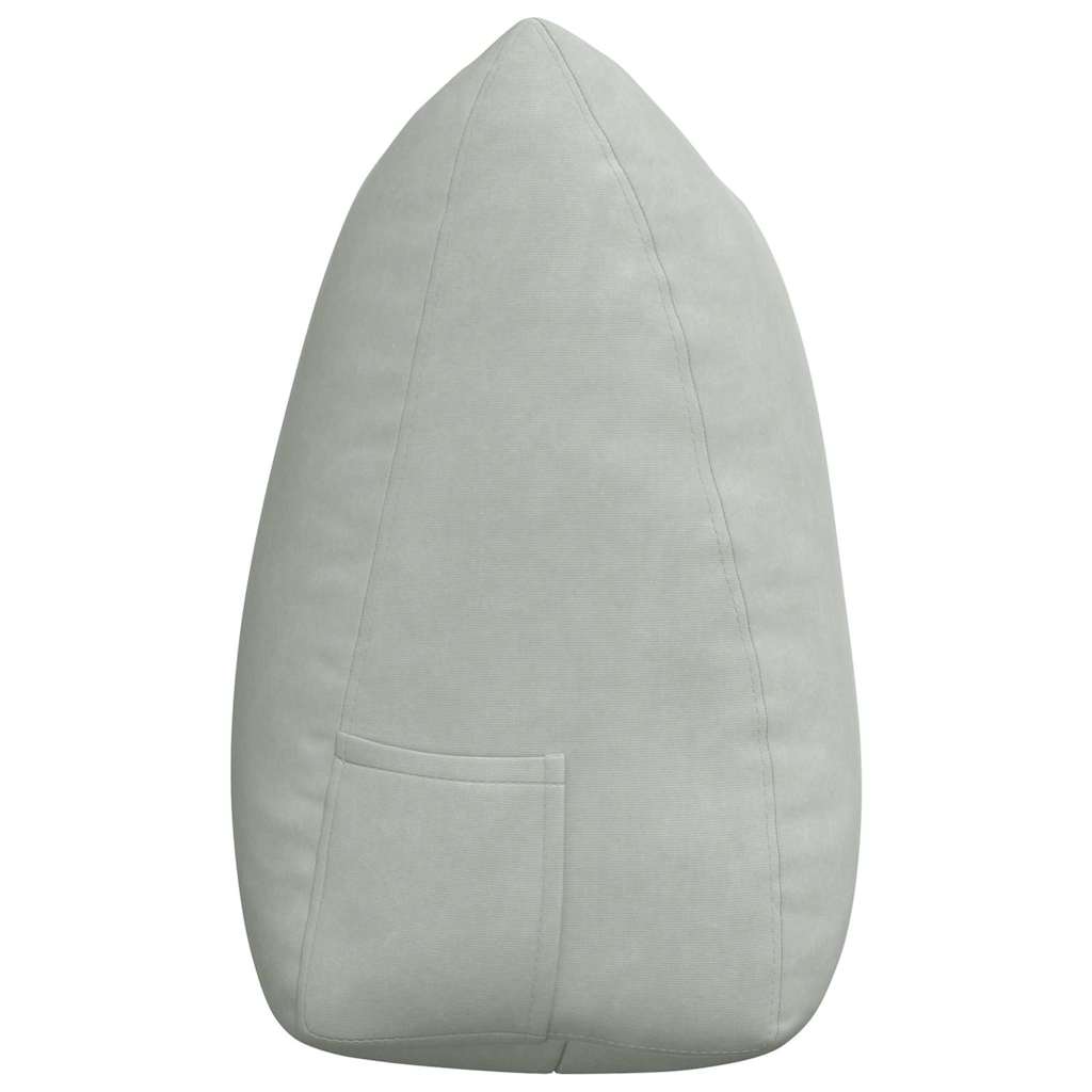 Cuscino per Schiena Grigio chiaro 140 x 24 x 50 cm Velluto