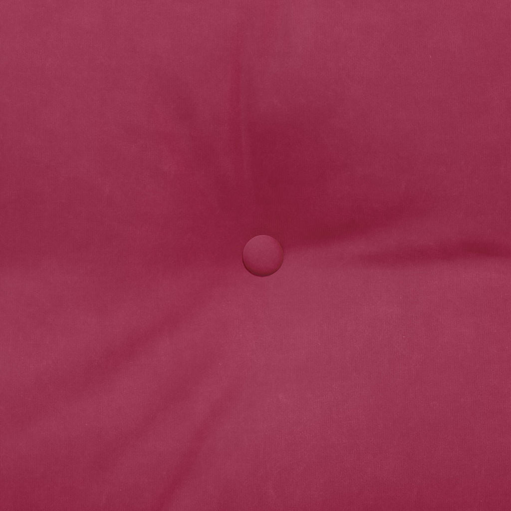 Cuscino per Schiena Rosso Vino 140 x 24 x 50 cm Velluto