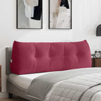 Cuscino per Schiena Rosso Vino 140 x 24 x 50 cm Velluto