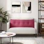 Cuscino per Schiena Rosso Vino 140 x 24 x 50 cm Velluto