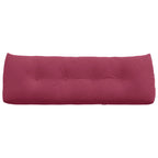 Cuscino per Schiena Rosso Vino 140 x 24 x 50 cm Velluto
