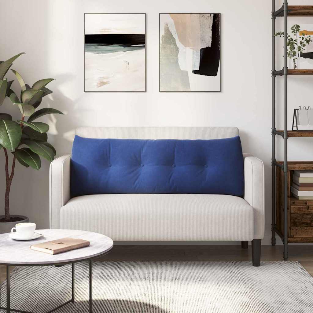 Cuscino per Schiena Blu Polizia 140 x 24 x 50 cm Velluto