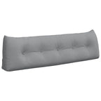 Cuscino per Schiena Grigio chiaro 160 x 24 x 50 cm Tessuto