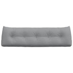 Cuscino per Schiena Grigio chiaro 160 x 24 x 50 cm Tessuto
