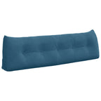 Cuscino per Schiena Blu 160 x 24 x 50 cm Velluto