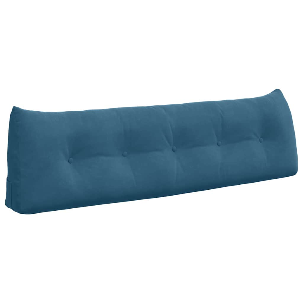 Cuscino per Schiena Blu 160 x 24 x 50 cm Velluto