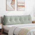 Cuscino per Schiena Grigio chiaro 160 x 24 x 50 cm Velluto