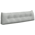 Cuscino per Schiena Grigio chiaro 160 x 24 x 50 cm Velluto
