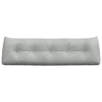 Cuscino per Schiena Grigio chiaro 160 x 24 x 50 cm Velluto