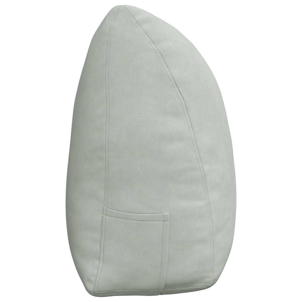 Cuscino per Schiena Grigio chiaro 160 x 24 x 50 cm Velluto