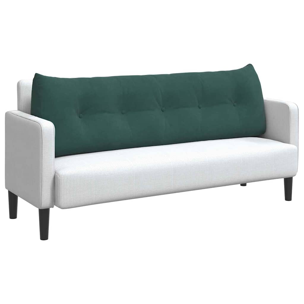 Cuscino per Schiena Verde Scuro 160 x 24 x 50 cm Velluto