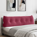 Cuscino per Schiena Rosso Vino 160 x 24 x 50 cm Velluto