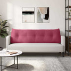 Cuscino per Schiena Rosso Vino 160 x 24 x 50 cm Velluto
