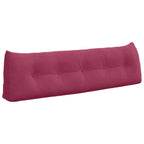 Cuscino per Schiena Rosso Vino 160 x 24 x 50 cm Velluto