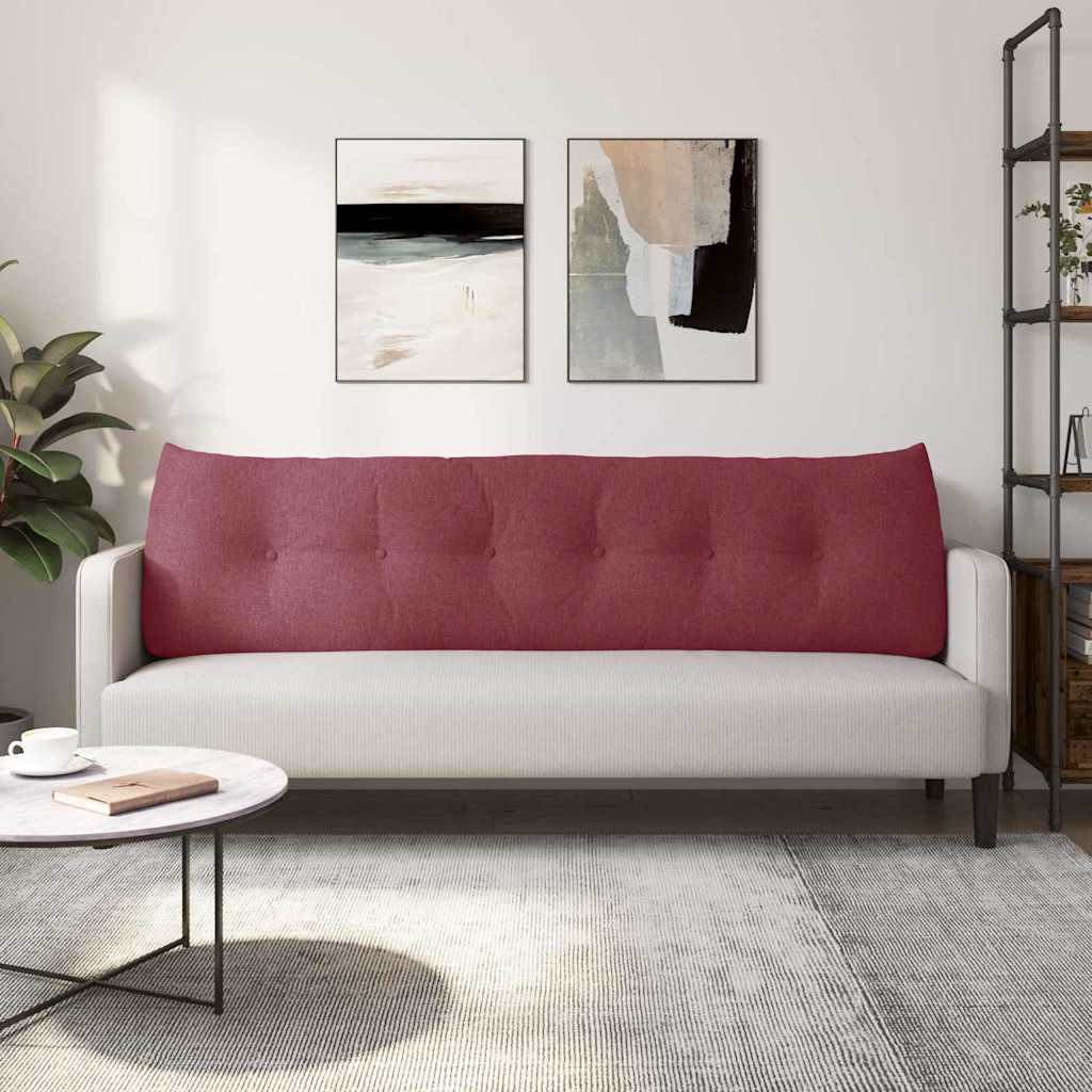 Cuscino per Schiena Rosso Vino 180 x 24 x 50 cm Tessuto