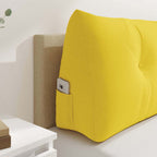 Cuscino per Schiena Giallo Chiaro 180 x 24 x 50 cm Tessuto