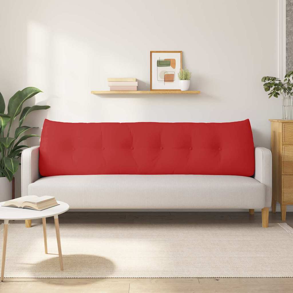 Cuscino per Schiena Rosso 180 x 24 x 50 cm Tessuto