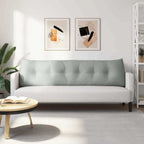 Cuscino per Schiena Grigio chiaro 180 x 24 x 50 cm Velluto