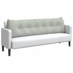 Cuscino per Schiena Grigio chiaro 180 x 24 x 50 cm Velluto