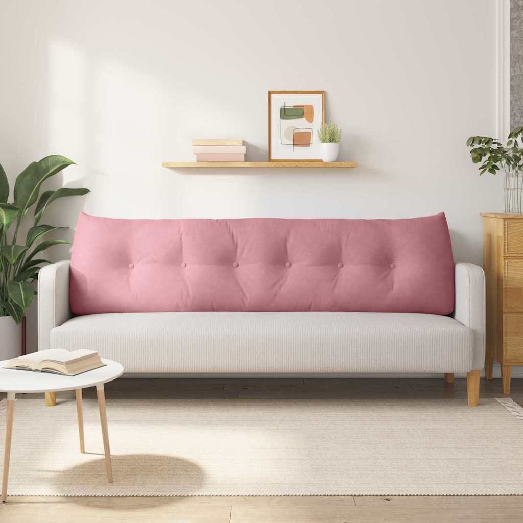 Cuscino per Schiena Rosa 180 x 24 x 50 cm Velluto