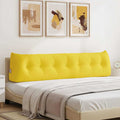Cuscino per Schiena Giallo Chiaro 200 x 24 x 50 cm Tessuto