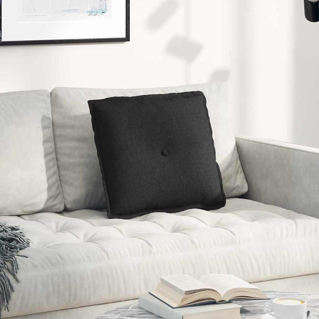 Cuscino per Schiena Nero 50 x 19 x 45 cm Tessuto