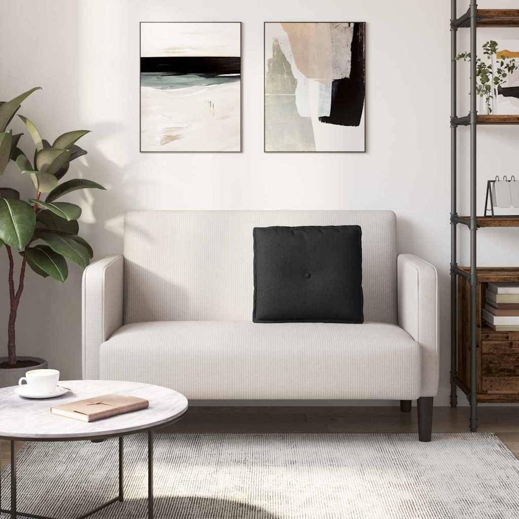 Cuscino per Schiena Nero 50 x 19 x 45 cm Tessuto
